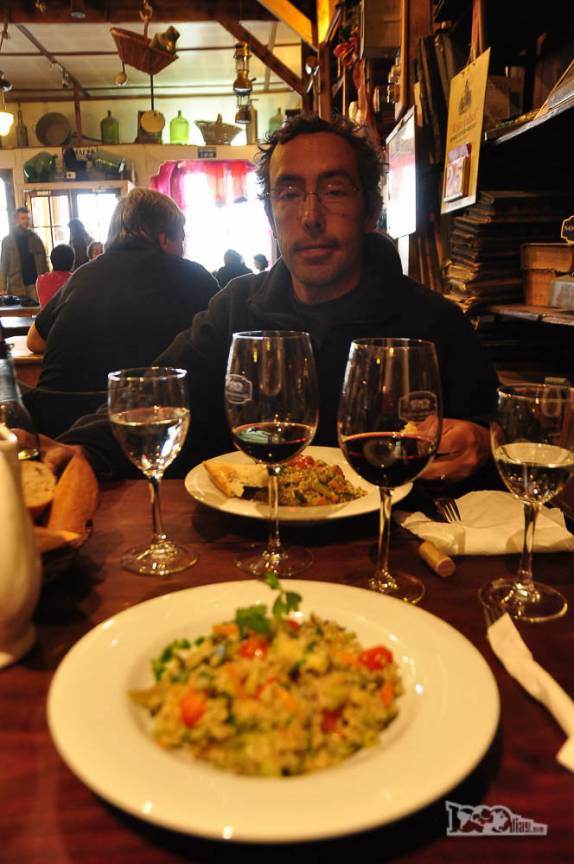 Risoto com vinho, nosso belo jantar de despedidas no restaurante Almacén, em Ushuaia, no sul da Terra do Fogo, na Argentina